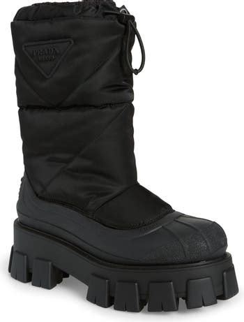 prada monolith drawcord snow boot|PRADA Re.